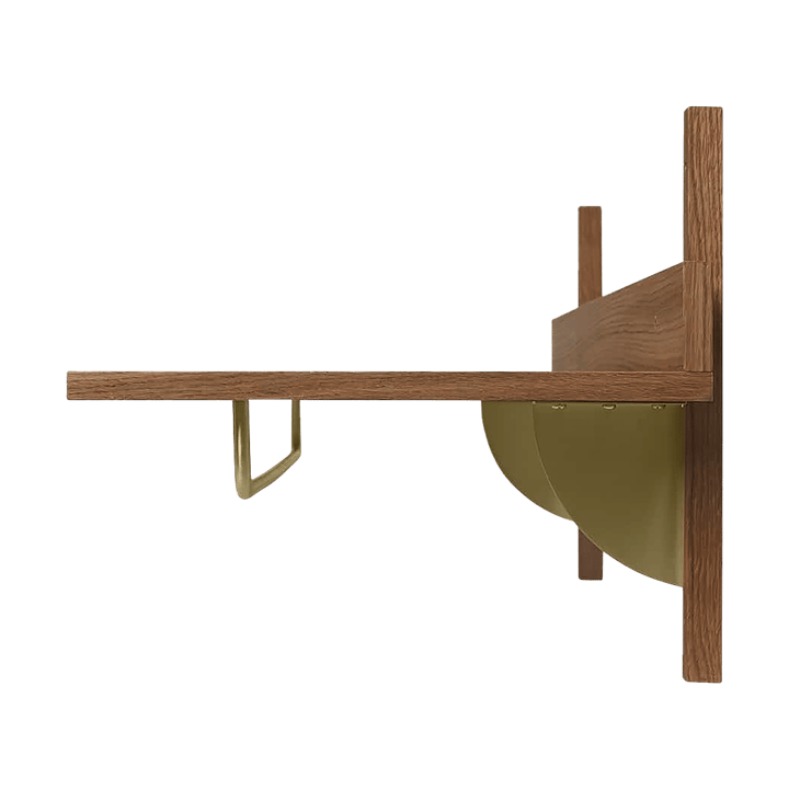 Sector hylly tangolla 37x87 cm, Smoked Oak, brass Ferm Living