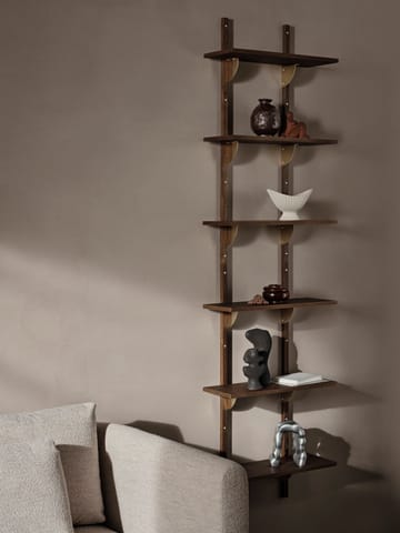 Sector hylly triple narrow - Smoked Oak, brass - Ferm Living