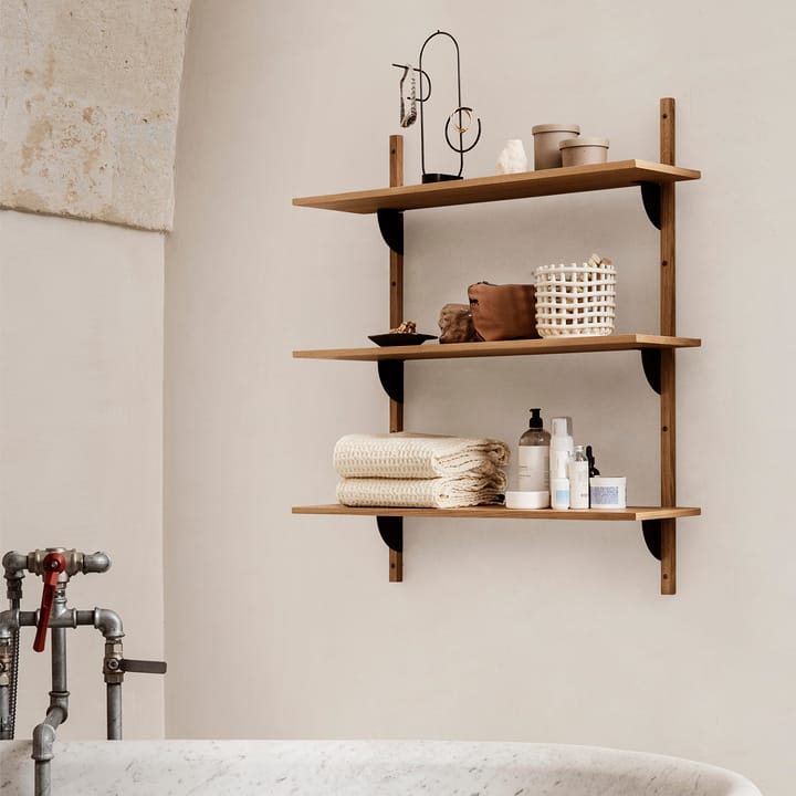 Sector hylly triple wide, Tammi-musta Ferm Living