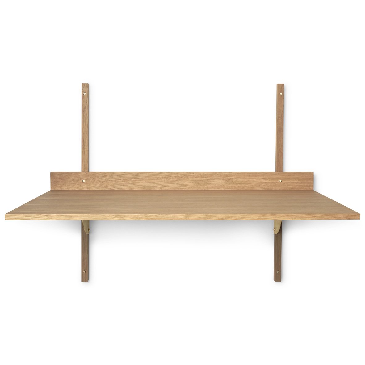 Ferm Living Sector kirjoitustaso Oak-brass | Skandinaavinen Sisustus | Kirjoituspöydät | Ruskea