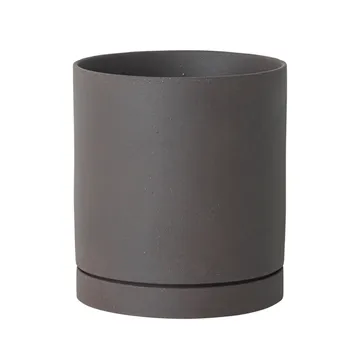 Sekki -kukkaruukku suuri Ø15.7 cm - hiili - Ferm Living