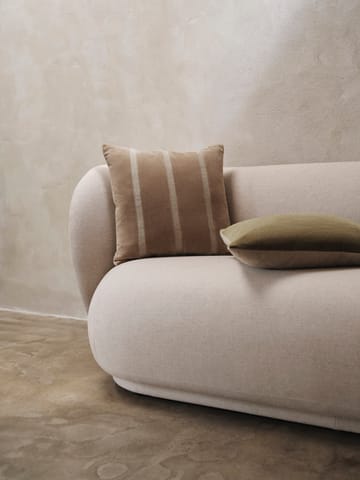 Senti Stripe tyyny 50x50 cm - Dark sand-linen - Ferm Living