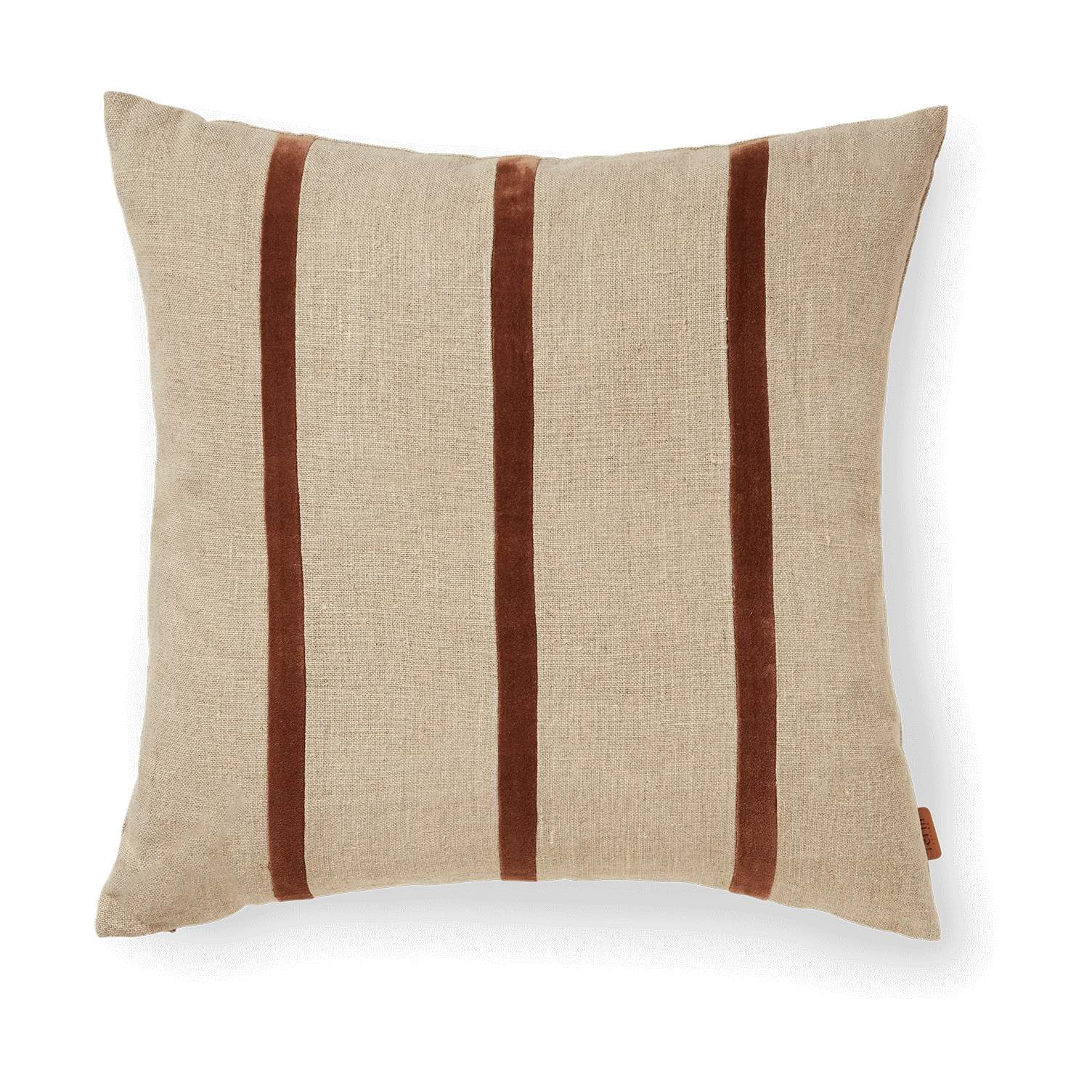 Senti Stripe tyyny 50x50 cm, Linen-carob brown Ferm Living