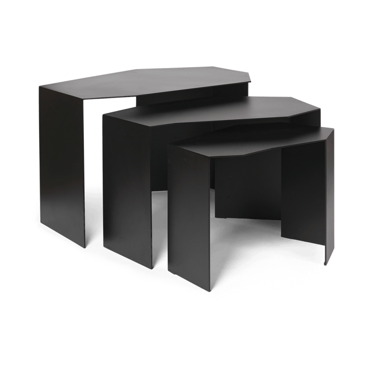 Shard cluster pöytä 3 kpl - Black - Ferm LIVING
