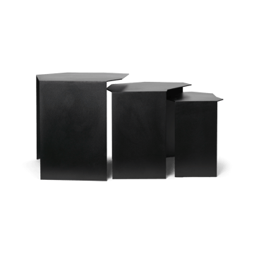 Shard cluster pöytä 3 kpl - Black - Ferm Living