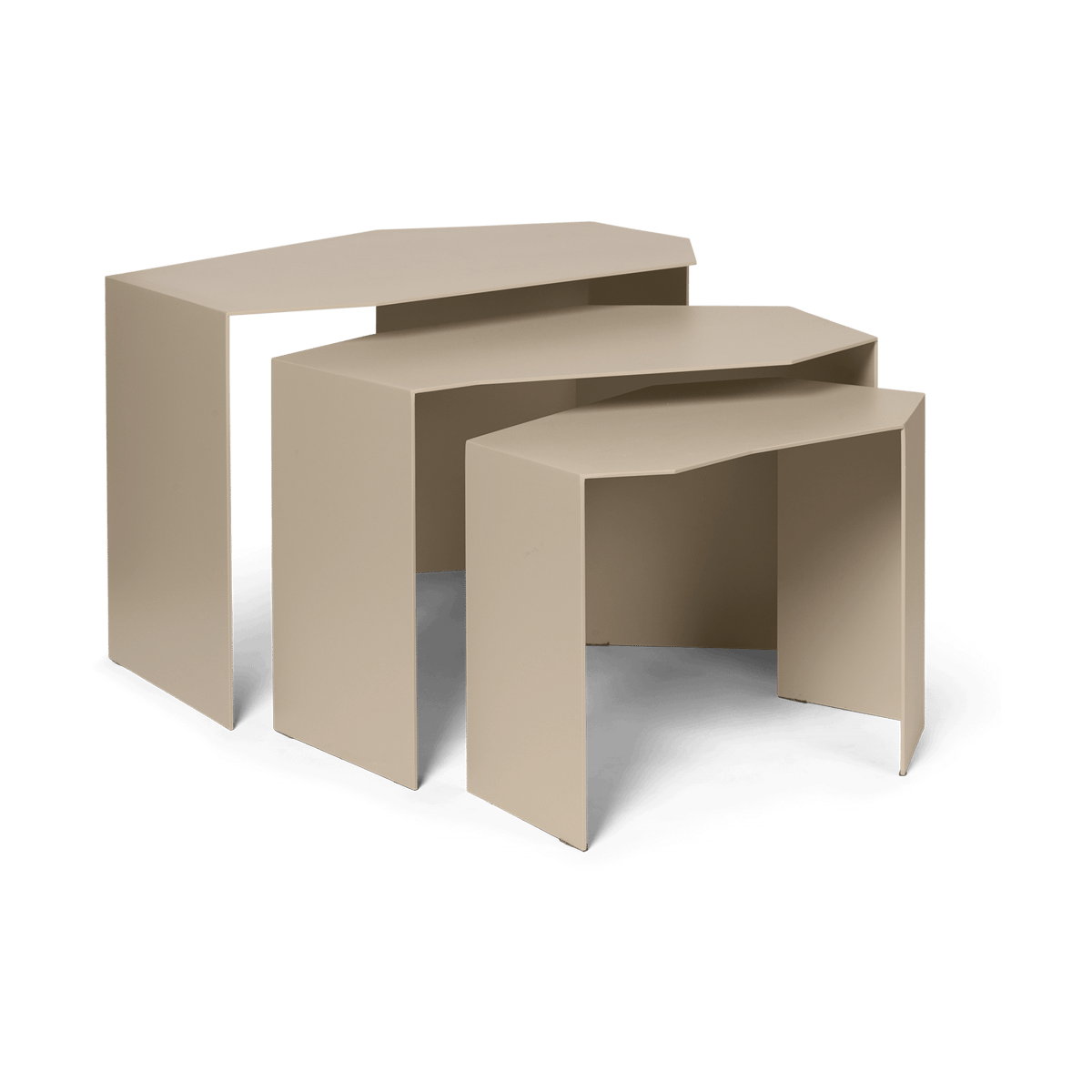 Ferm Living Shard cluster pöytä 3 kpl Cashmere | Skandinaavinen Sisustus | Sohvapöydät | Beige