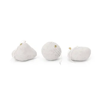 Snowball ornaments joulukuusenkoriste 3 osaa - White - Ferm Living