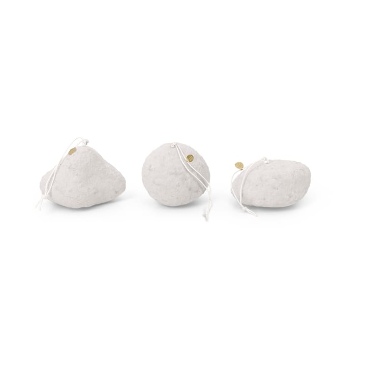 Snowball ornaments joulukuusenkoriste 3 osaa - White - ferm LIVING