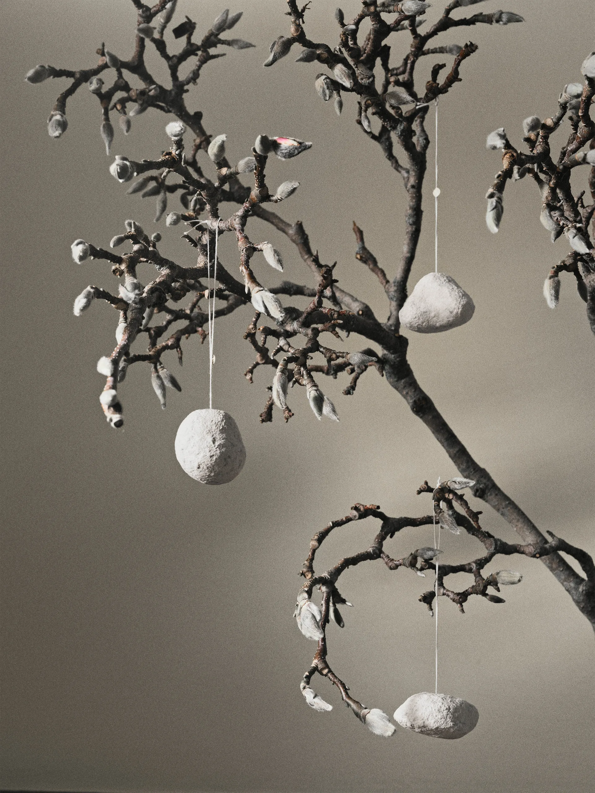 Snowball ornaments joulukuusenkoriste 3 osaa, White Ferm Living
