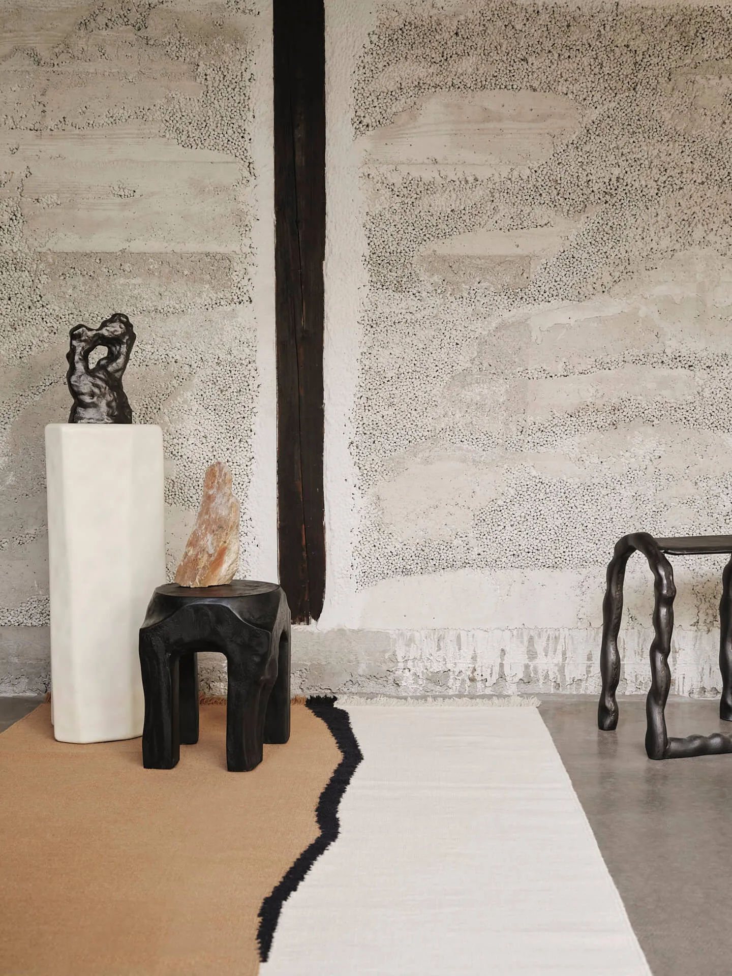 Soil Kelim matto, Dark sand-off white, 140x200 cm Ferm Living