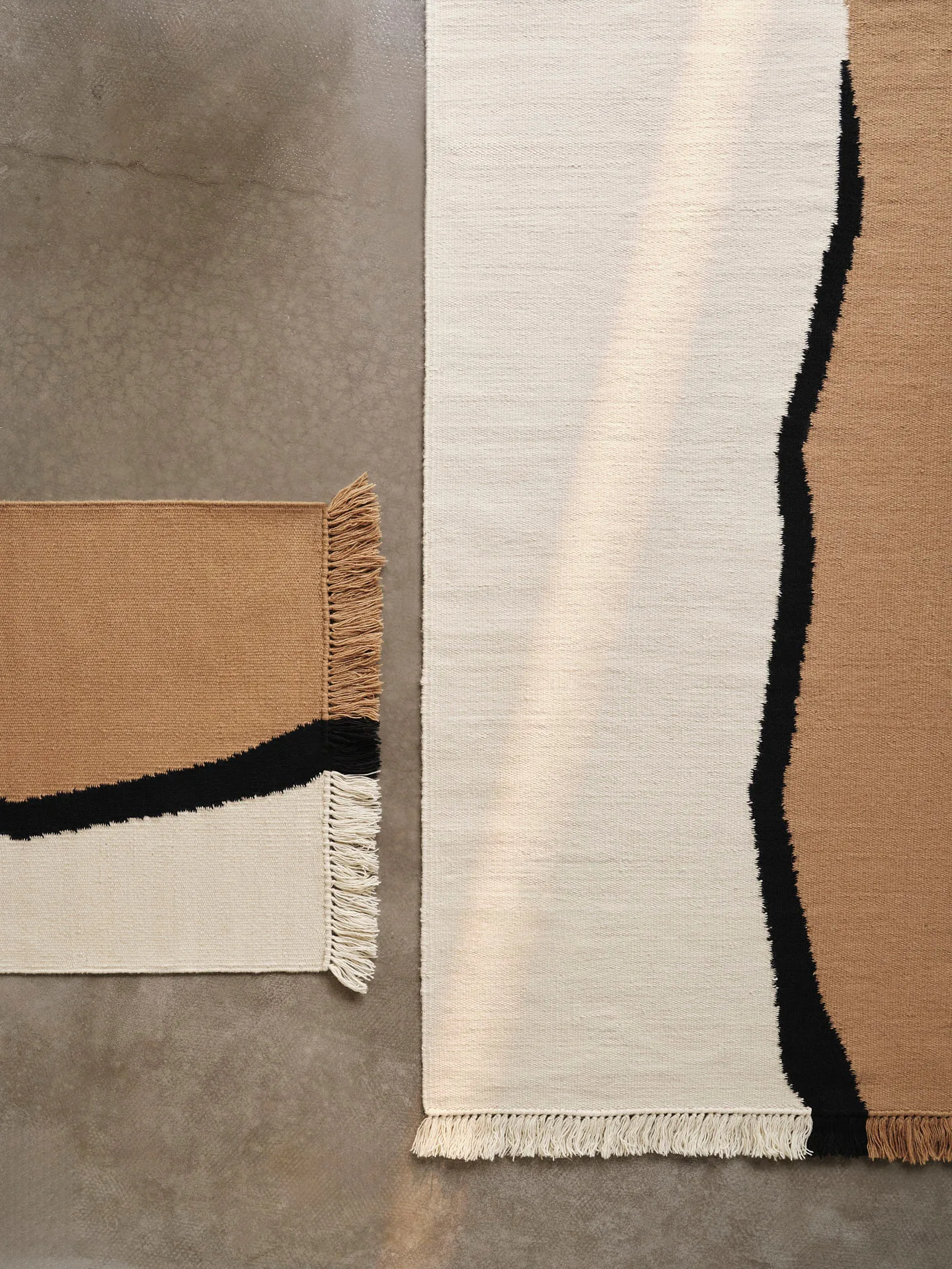 Soil Kelim matto, Dark sand-off white, 170x240 cm Ferm Living