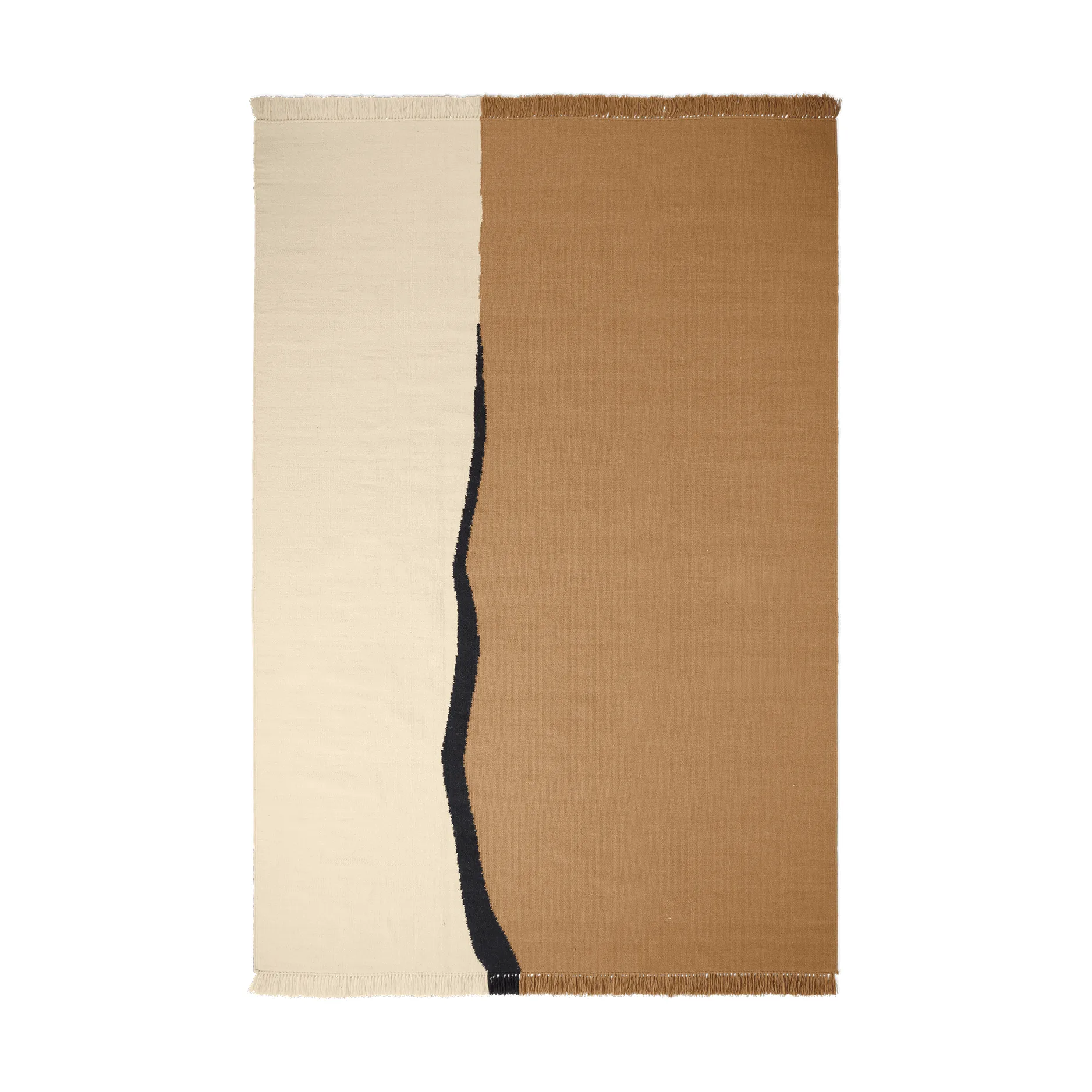 Soil Kelim matto, Dark sand-off white, 200x300 cm Ferm Living