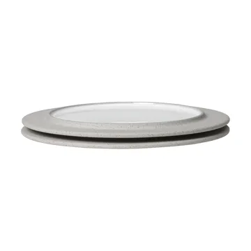 Sonae lautanen 2-pack - Harmaa-valkoinen, Ø22 cm - Ferm Living