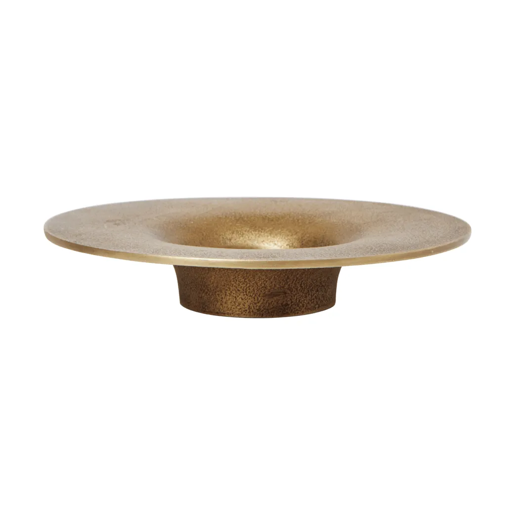 Ferm Living Soothe block kynttilänjalka Ø16 cm Messinkipinta