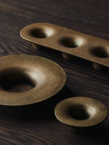 Soothe block kynttilänjalka Ø16 cm - Messinkipinta - Ferm Living