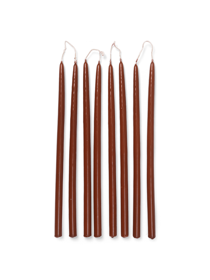 Spike kynttilät Kapeat 28 cm 8 kpl, Ruoste Ferm Living