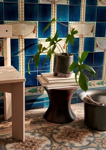 Spun alu -kori matala Ø 37 cm - Blackened Aluminium - Ferm Living