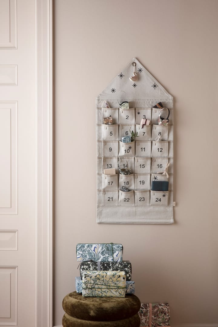 Star joulukalenteri talo, 100 cm, Sand Ferm Living