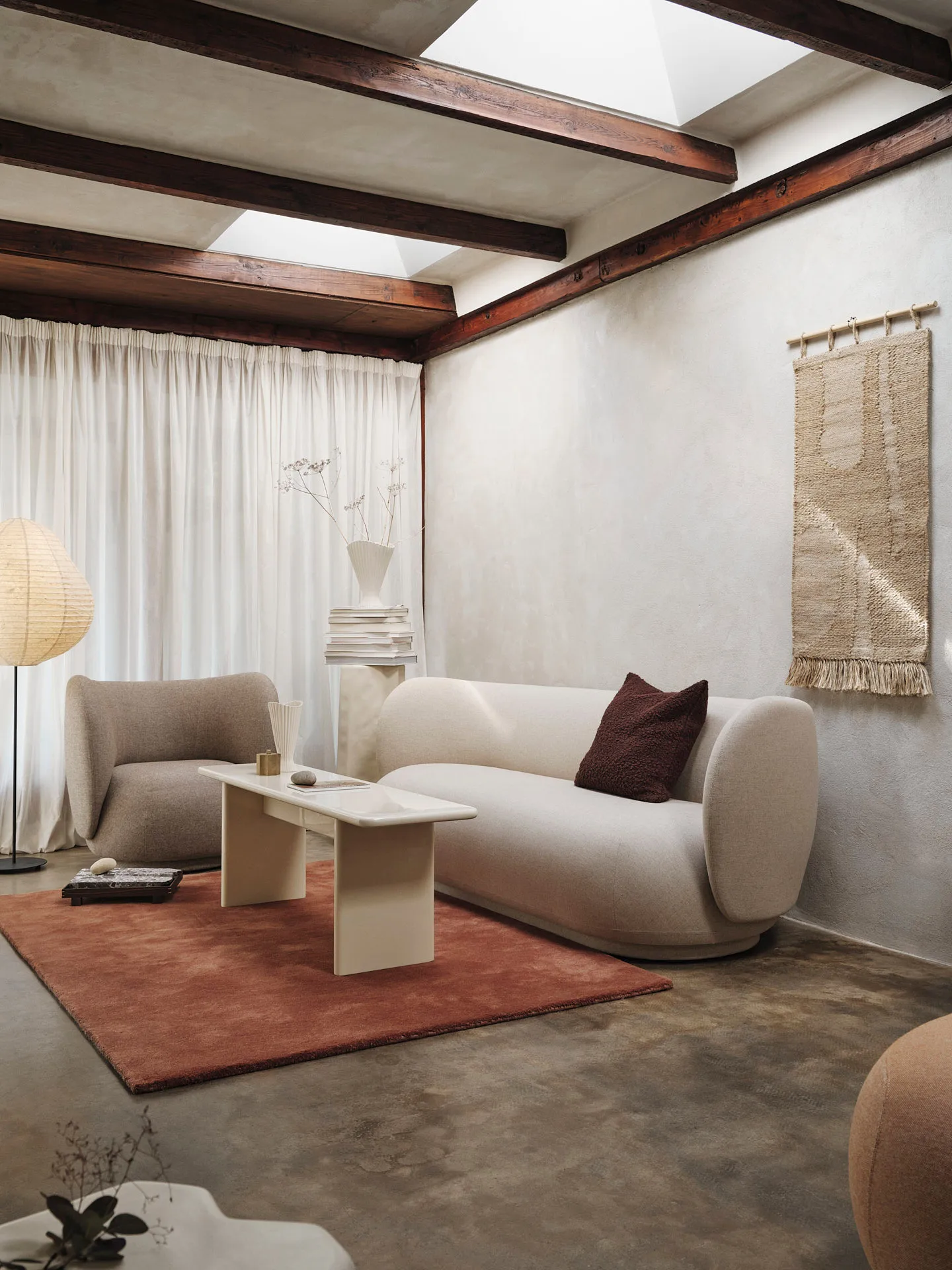 Stille tuftattu matto, Red brown, 140x200 cm Ferm Living