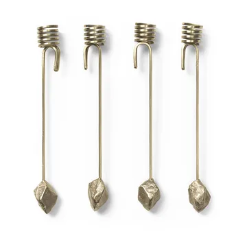 Stone christmas tree kynttilänjalka - brass - Ferm Living