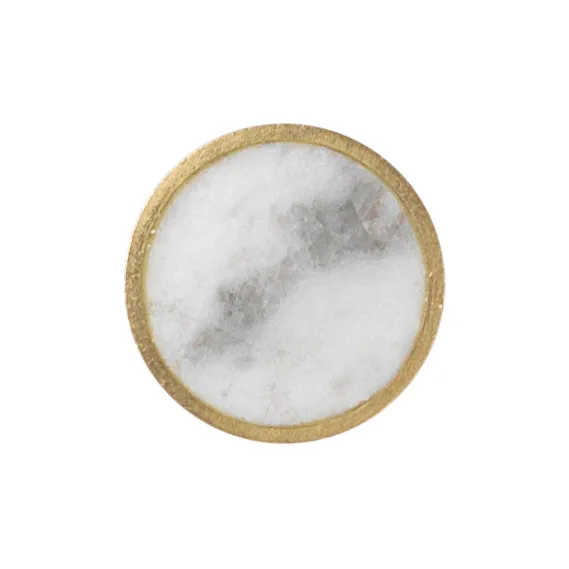 Stone -pieni koukku, valkoinen marmori - messinki Ferm Living