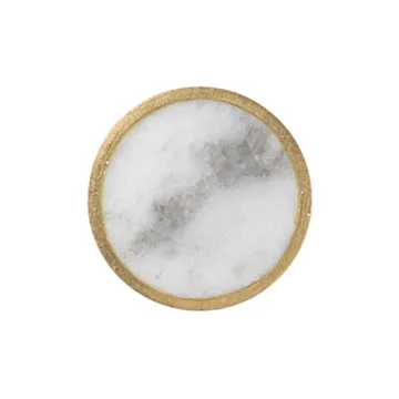 Stone -pieni koukku - valkoinen marmori - messinki - Ferm Living