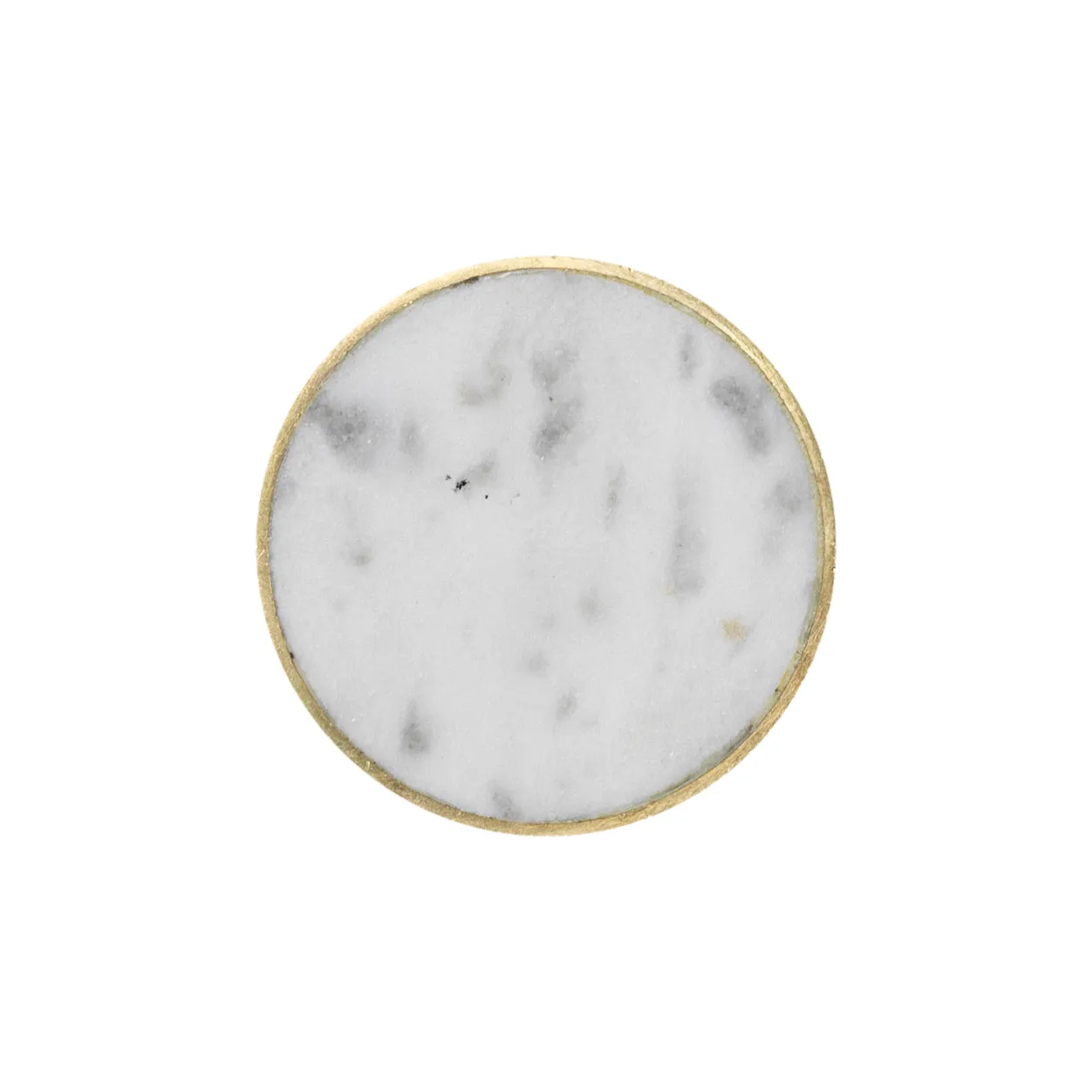 Stone -suuri koukku, valkoinen marmori - messinki Ferm Living