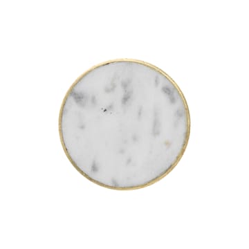 Stone -suuri koukku - valkoinen marmori - messinki - Ferm Living
