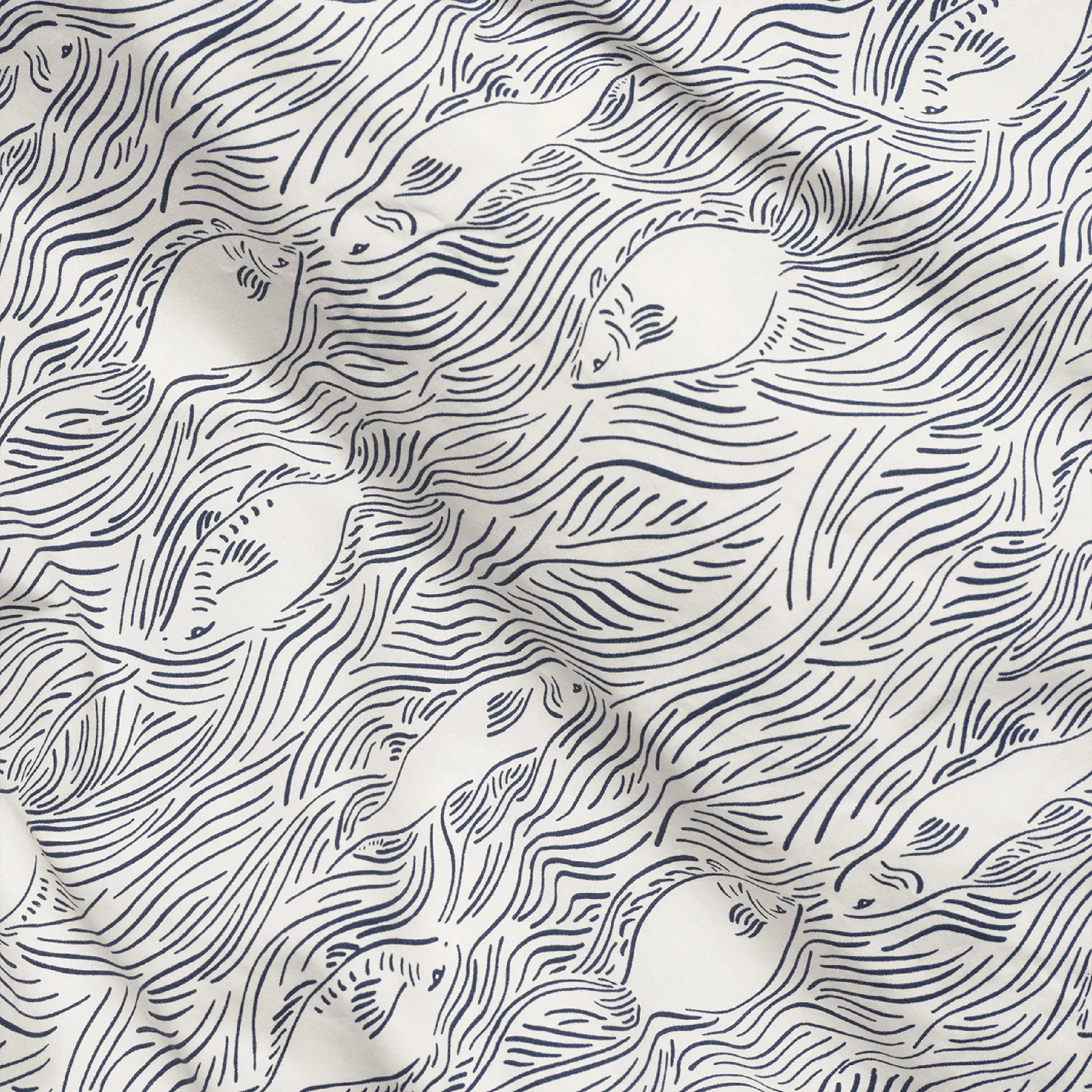 Stream pussilakanasetti 70x100 cm, Off white Ferm Living