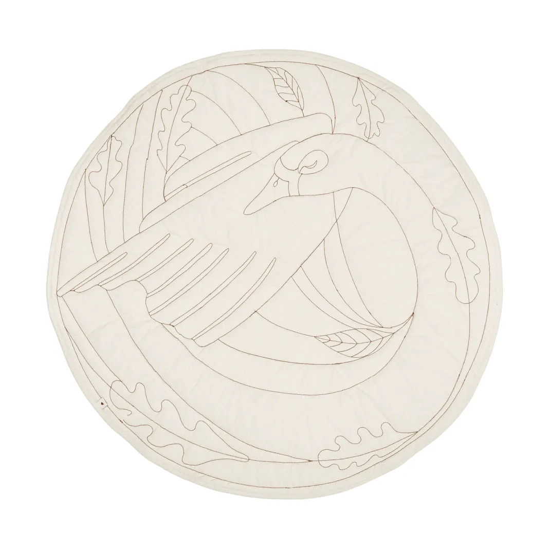 Swan baby matto, Natural, Ø100 cm Ferm Living