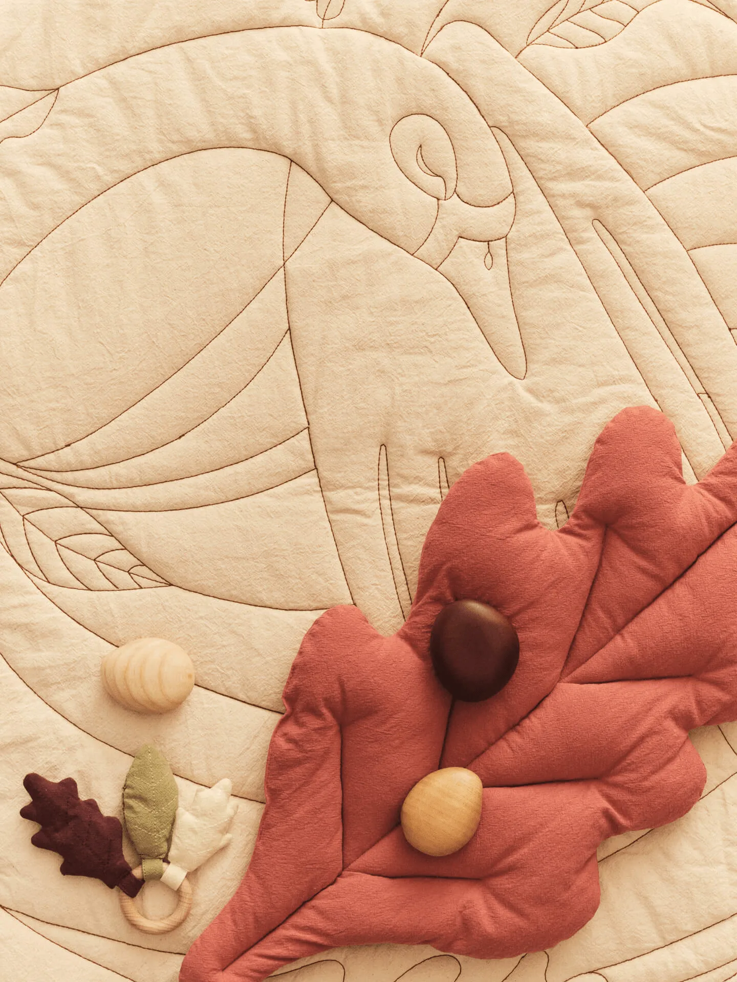 Swan baby matto, Natural, Ø100 cm Ferm Living