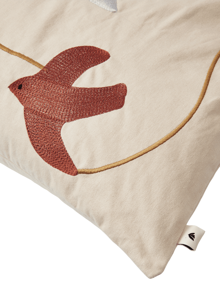 Swif bird brodeerattu tyynynpäällinen 40x60 cm, Multi Ferm Living