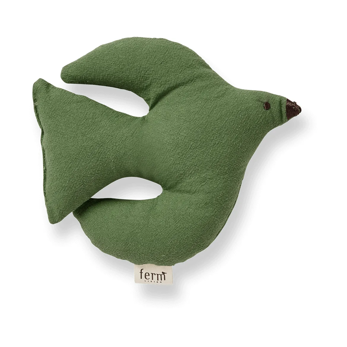 Ferm Living Swif bird pehmolelu Artichoke green | Skandinaavinen Sisustus | Lastenhuoneen sisustus | Vihreä