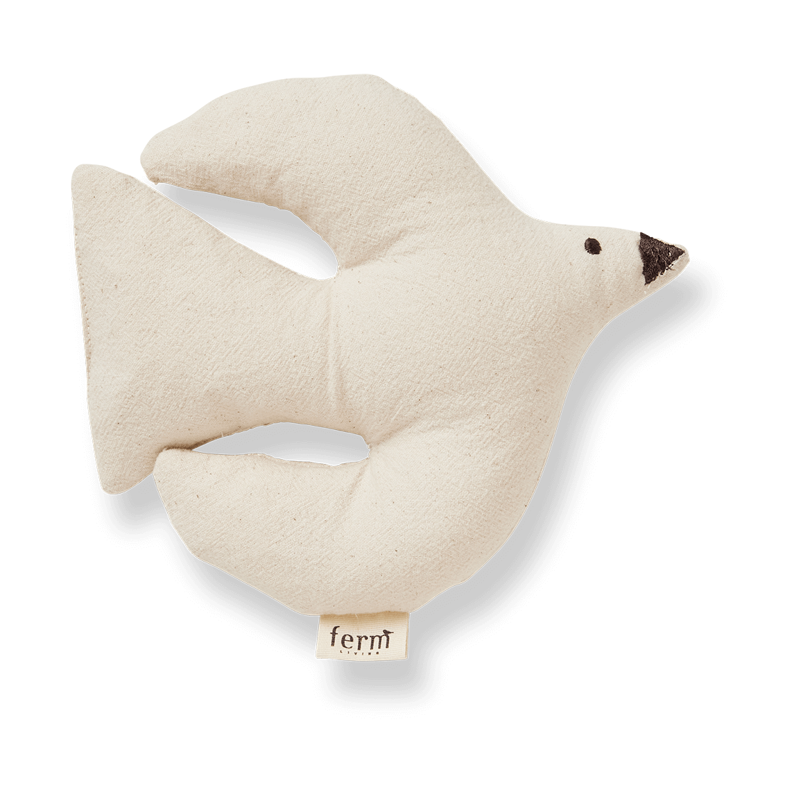 Ferm Living Swif bird pehmolelu Undyed | Skandinaavinen Sisustus | Lastenhuoneen sisustus | Valkoinen