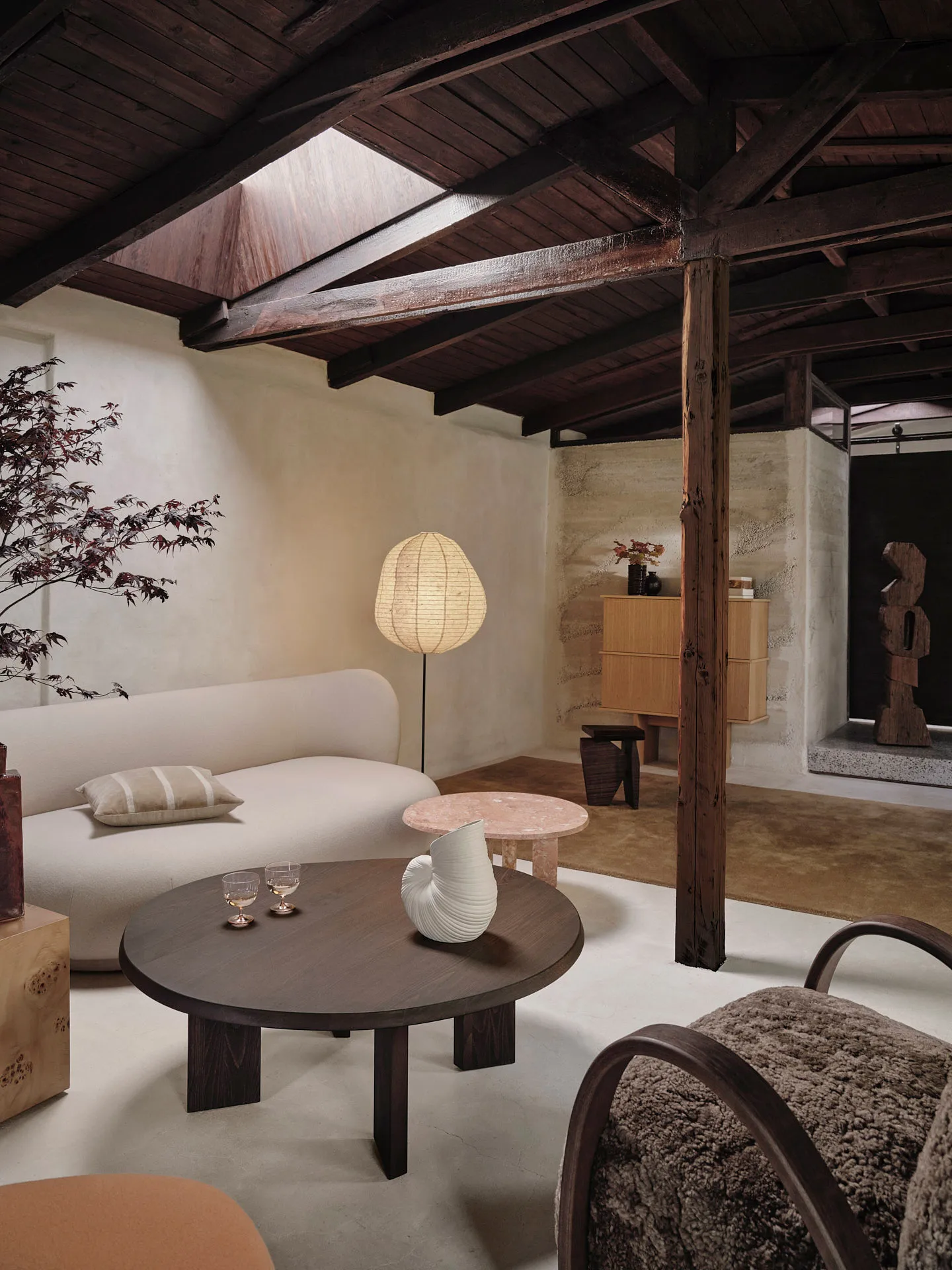 Tarn sohvapöytä 107,6x108,1 cm, Dark stained beech Ferm Living