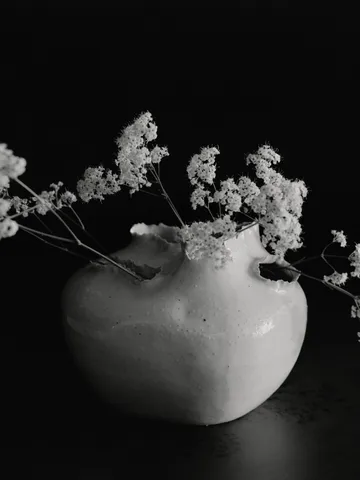 Tereo maljakko - Off-white speckle, 18 cm - Ferm Living