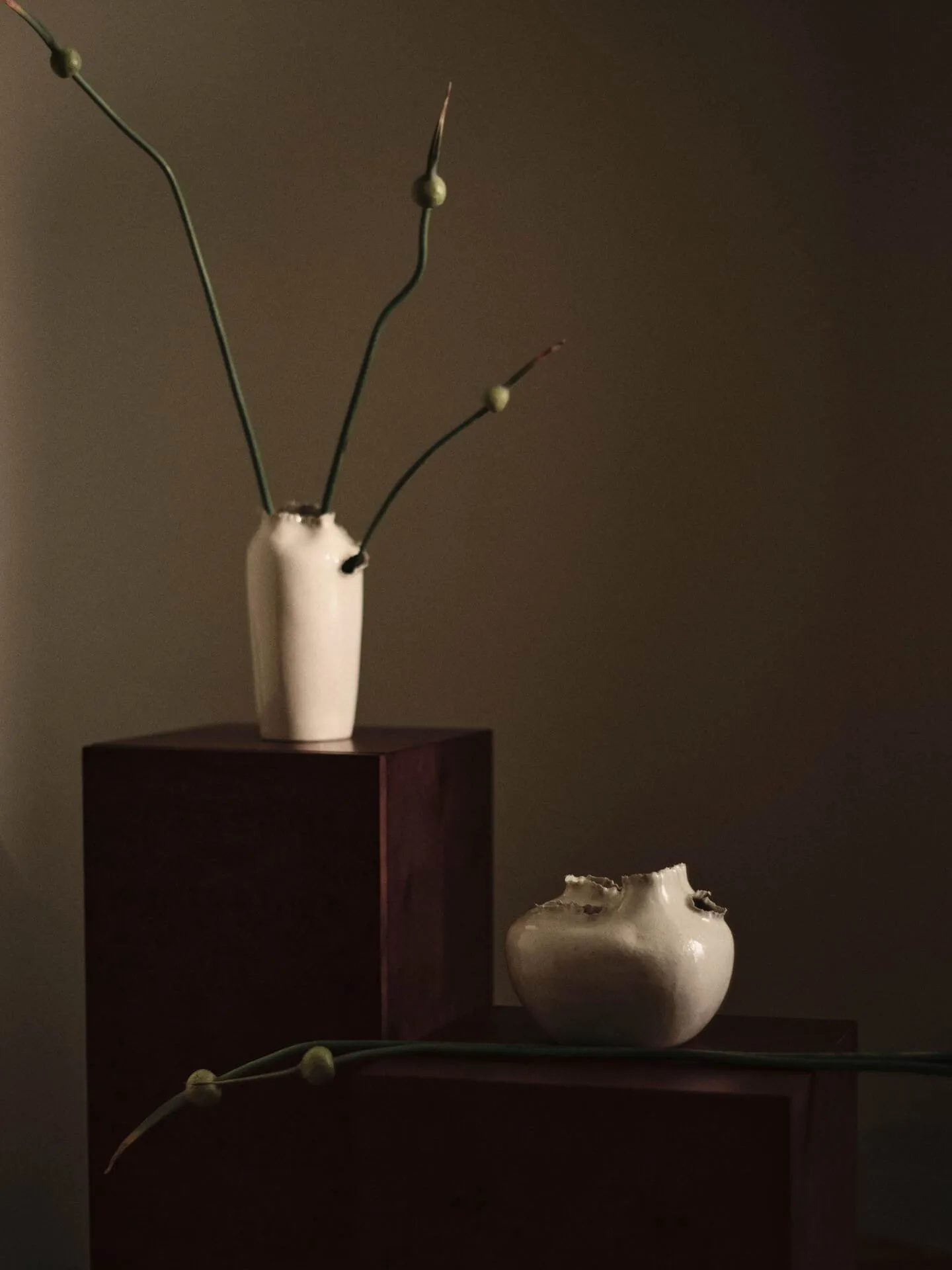 Tereo maljakko, Off-white speckle, 27 cm Ferm Living