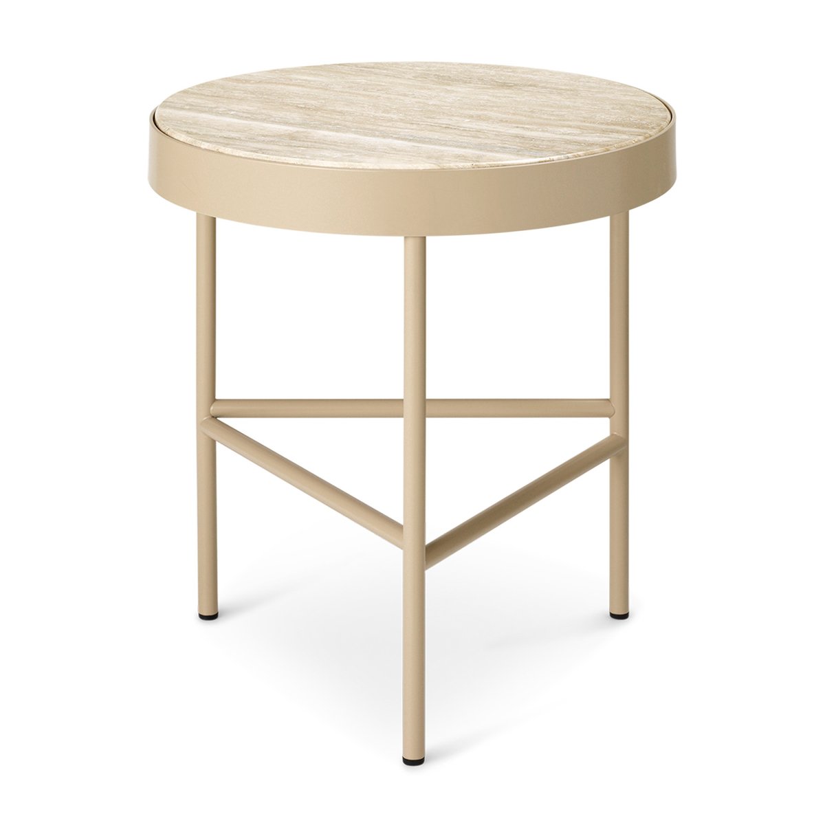 Ferm Living Travertine sohvapöytä 40 cm Cashmere | Skandinaavinen Sisustus | Sohvapöydät | Beige