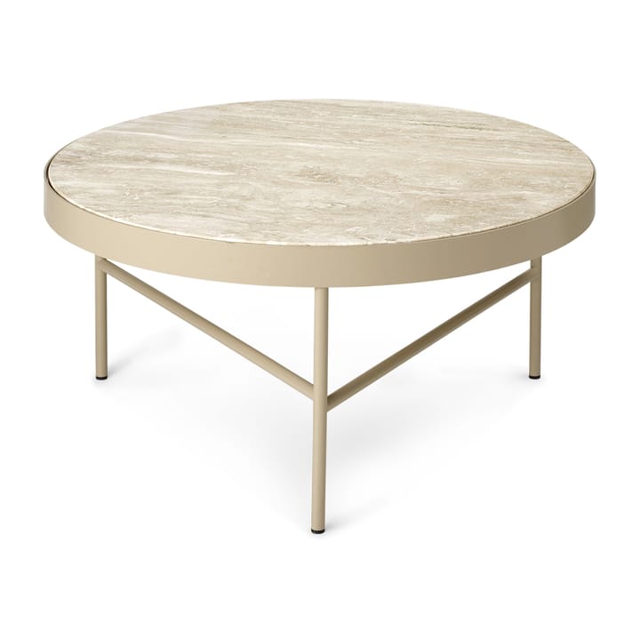 Travertine sohvapöytä Ø 70,5 cm - Cashmere - Ferm LIVING