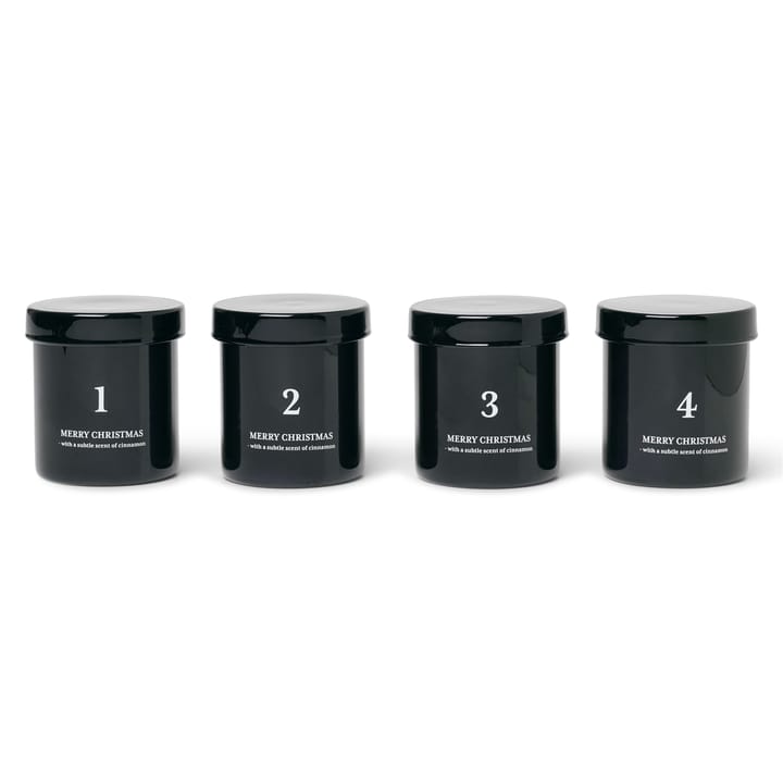 Tuoksullinen adventtikynttilä, 4-pakkaus - Musta - Ferm LIVING