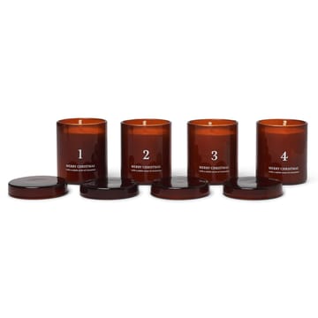 Tuoksullinen adventtikynttilä, 4-pakkaus - Punaruskea - Ferm Living