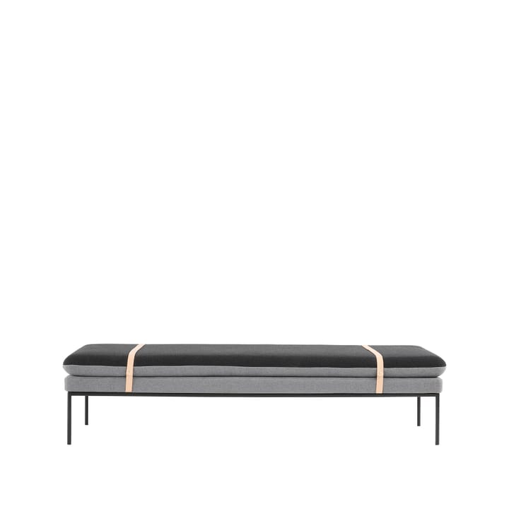 Turn sohvasänky - Kangas cotton dark grey/light grey, musta runko - Ferm LIVING