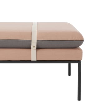 Turn sohvasänky - Kangas fiord by kvadrat dark blue, musta runko - Ferm Living