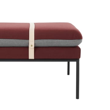 Turn sohvasänky - Kangas fiord by kvadrat light grey, musta runko - Ferm Living