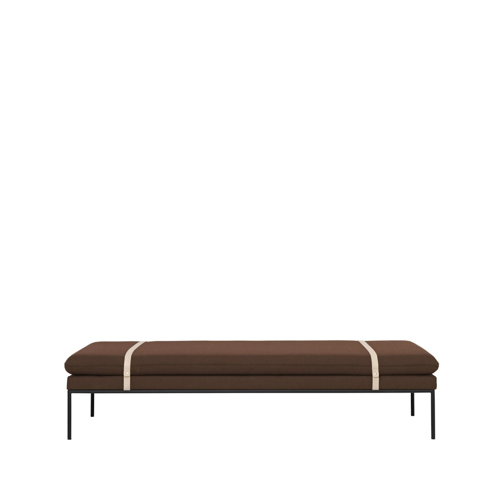 Ferm Living Turn sohvasänky Kangas fiord by kvadrat rust, musta runko