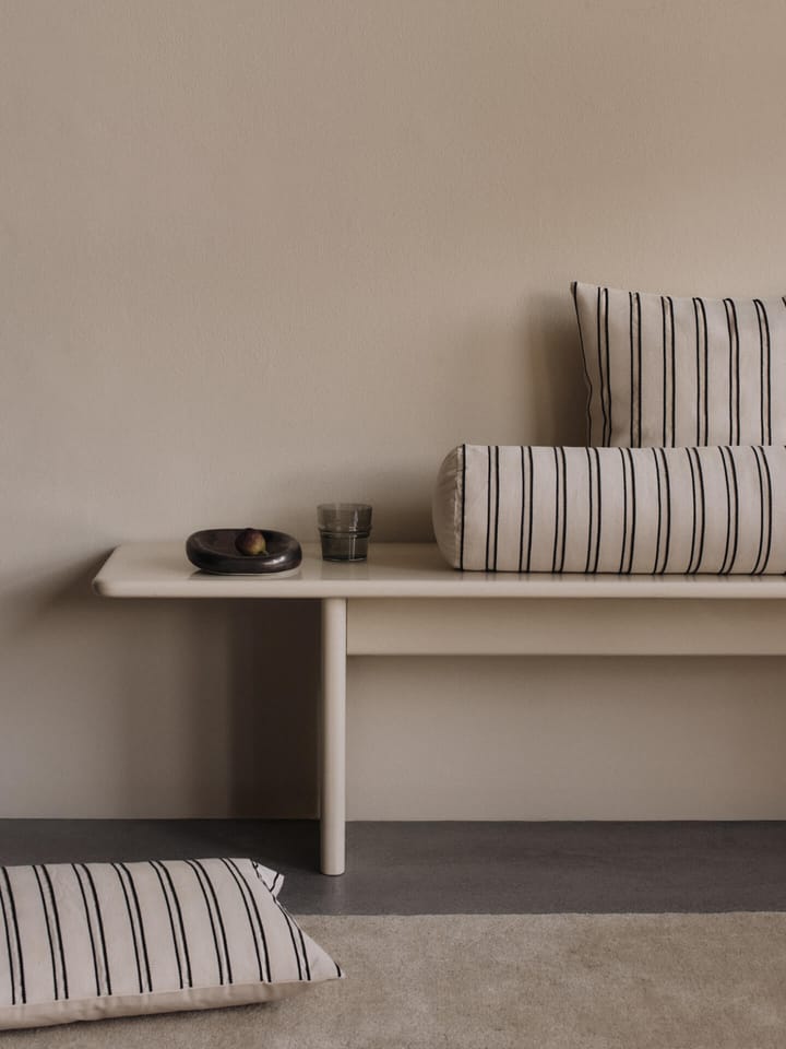 Twill-tyynynpäällinen 40x60 cm, Off-white-black Ferm Living
