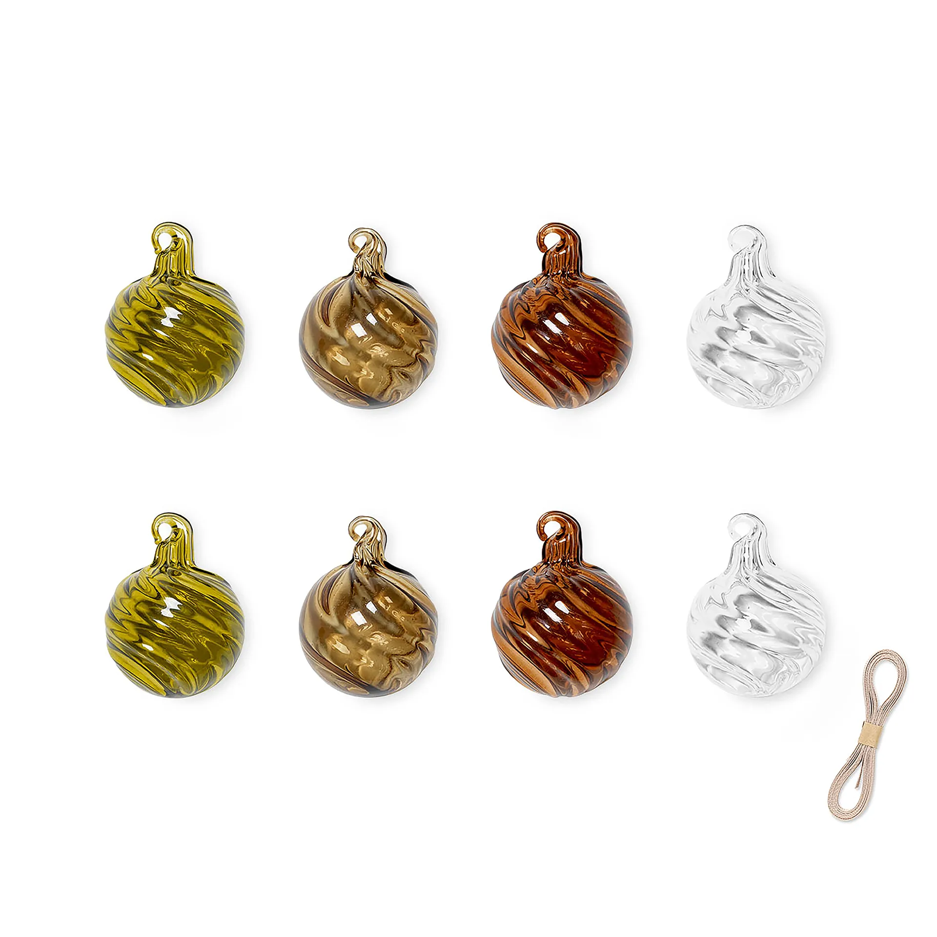 Twirl joulukoriste small Ø4 cm 8-pack, Multi Ferm Living