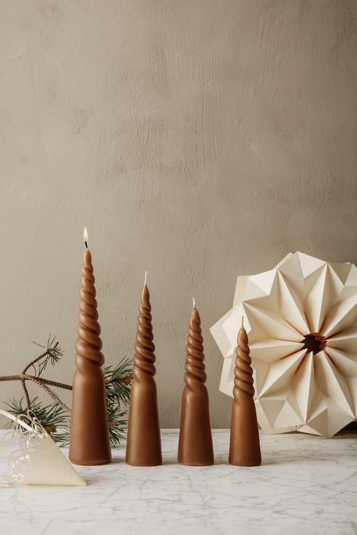 Twisted candles kierretty kynttilä 4-pack, Straw Ferm Living