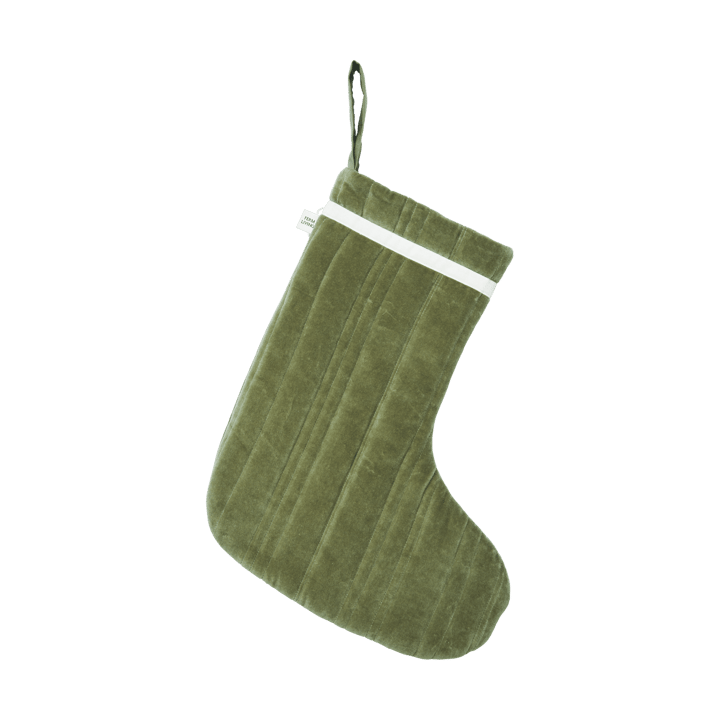 Vari tikattu joulusukka - Velvet-khaki - Ferm Living