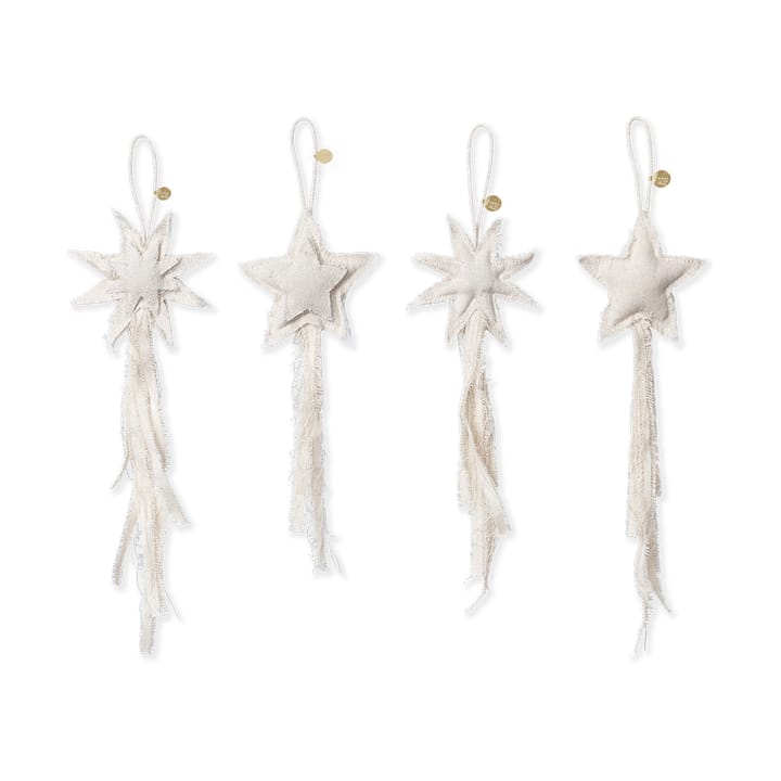 Vela Star Ornaments joulukuusenkoriste 4 osaa - Natural - Ferm Living